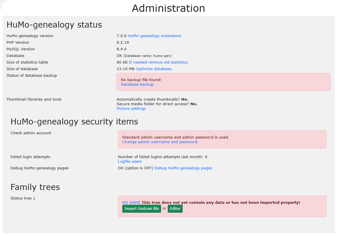 HuMo-genealogy screenshot